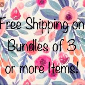 FREE SHIPPING on Bundles of 3+